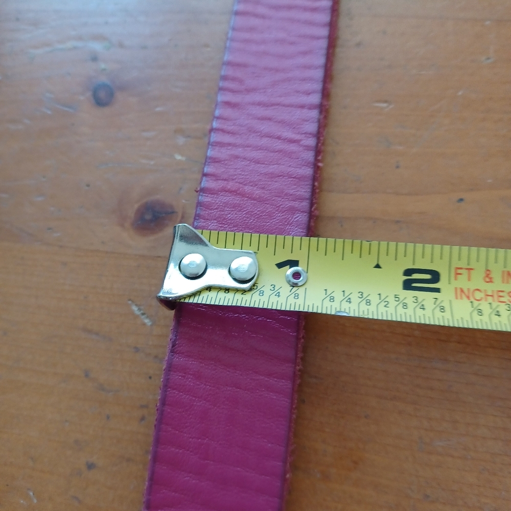 Pink leather belt - Picture 4 of 5